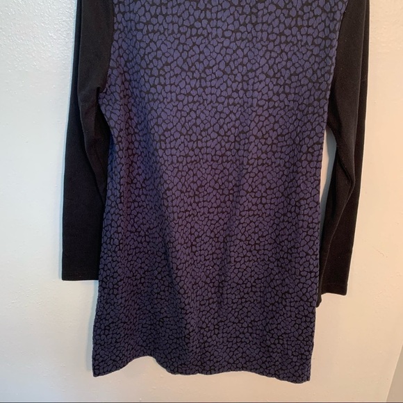 Apt. 9 Sweater Dress Navy Black Giraffe Print - Picture 8 of 10